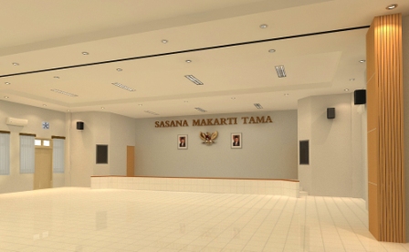 Interior ruang  aula  KESBANGPOL desain 1 Kontraktor Jogja 